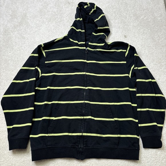 Siegfried & Company Other - Siegfried & Company Striped Full Zip Hoodie Sweatshirt Men's Large Black Green